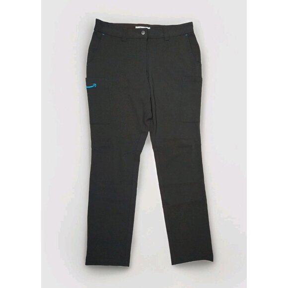 Amazon Uniform Pants Luly Yang Women L (12-14) Cargo Performance Stretch Black - Picture 1 of 12